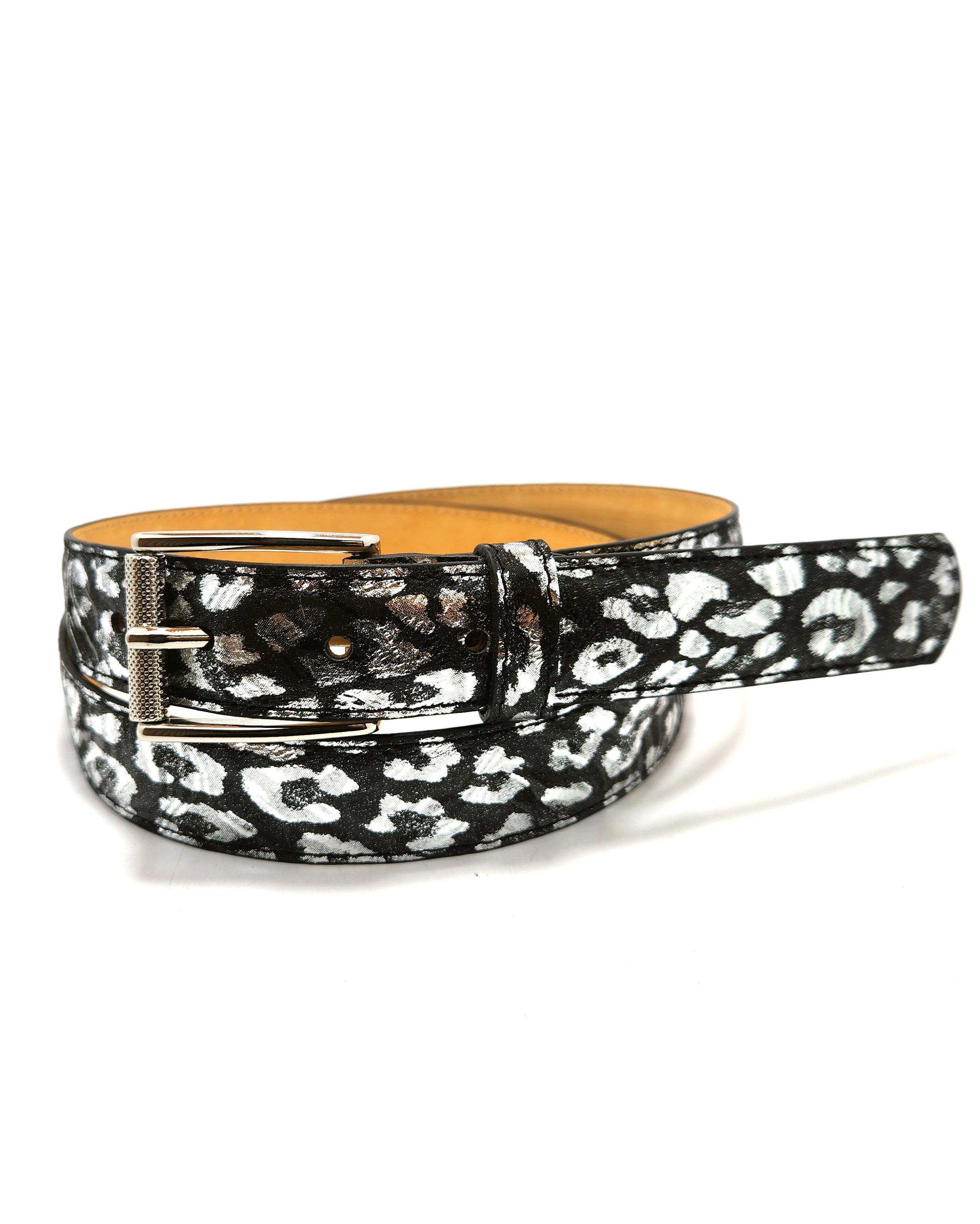 Angelika Leopard Negro-Plata